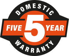 5 Year Domestic Warranty